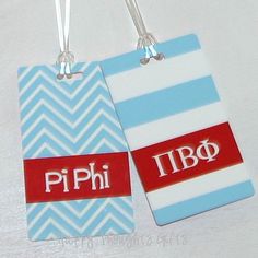 Pi Beta Phi Sorority Greek Bag Tag by happythoughtsgifts on Etsy, $15.00 Rush Week, Pi Phi, Pi Beta Phi, Bag Tag, Greek Life, Bag Tags, Luggage Tags, Sorority, Rush