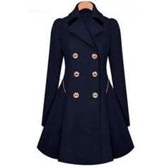 $35.11 Fashionable Turn-Down Collar Long Sleeve Double-Breasted Coat For Women 1980 Clothes, Parisian Women, Womens Windbreaker, Double Breasted Trench Coat, Long Trench Coat, Long Sleeves Coats, Double Breasted Coat, Trench Coats Women, Womens Fall