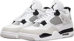 Jordan 4 Retro Military Black, Jordan 4 Black, Jordan 4’s, Retro Basketball Shoes, Jordan 4s, All Nike Shoes, Jumpman Logo, Jordan 4 Retro, Air Jordan 4