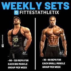 Why is it “per week” instead of “per workout?”-Basically, this is the optimal total weekly amount of volume you should use for each muscle group and body part.In order to break it down in terms of what you need to do each workout, you must apply this optimal volume range to your chosen weight training frequency.Meaning, the exact amount of sets and reps you should do each workout depends on whether you will be training each muscle group/body part once, twice or 3 times per week Frequency Meaning, Ways To Increase Testosterone, Sets And Reps, Men Bodybuilding, Get Stronger