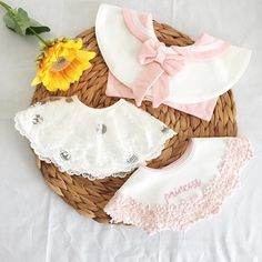 If you are looking for a unique and elegant bib, this one is perfect. This bib is a beautiful way to protect your little one from mess especially during any special occasion. It has a variety of styles that you can choose from. It is soft, comfy, and safe. Fastens with a button as closure. Item Type: Bibs & Burp Cloths Material: COTTON Name 1: Cotton Bib style: INS Korean material: cotton Burb Cloth, Newborn Bibs, Korean Baby, Waterproof Bibs, Boy Bib, Korean Babies, Pink Rose Flower, Lace Bows