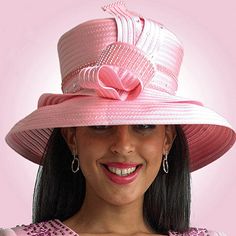 Introducing the Lily And Taylor H1008-PNK Church Hat, an exquisite piece of fashion designed for those who appreciate a combination of elegance and tradition. This charming hat is the perfect accessory for a variety of occasions, from Sunday services to weddings, and any event where making a distinguished impression is desired. Crafted from premium materials, this church hat boasts a lovely pink hue that exudes warmth and femininity. The satin finish on the fabric offers a subtle sheen that catc Women Church Hats, Classic Pink Wide Brim Hat, Classic Pink Hat With Curved Brim, Pink Brimmed Top Hat For Spring, Chic Pink Fascinator With Short Brim, Pink Top Hat For Spring, Chic Pink Short Brim Fascinator, Chic Pink Hat For Wedding, Pink Brimmed Cloche Hat