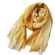 PRICES MAY VARY. Dimension:75"×35"/190 x 90cm,all Season fashion womens scarf.Sun protection in the sun and keep warm in cold weather,used as scarf or shawl. Material:50% Cotton +50% slub yarn,made from natural material,it's lightweight and breathble,soft and comfortable,bright colors, fine texture.In spring, summer, fall and winter, a great accessory can transition well from day to night. Cotton and Linen Two-tone Scarf:Simple,classic,fashion,casual.Rich in color, can be understated tones or ac Yellow Shawl, Slub Yarn, Cape Scarf, Womens Scarf, Rainbow Scarf, Travel Scarf, Linen Fashion, Scarf Women Fashion, Fashion Scarf