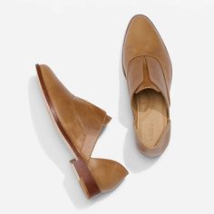 Emma d'Orsay Oxford 2.0 Almond Modern Wingtip Oxfords For Workwear, Classic Oxfords For Workwear In Fall, Workwear Oxford Shoes With Leather Sole, Modern Brogue Oxfords For Workwear, Classic Goodyear Welted Oxfords, Nisolo Shoes, Mule Sneakers, Old Shoes, Clog Heels