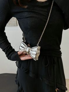 Bird in Bag - Elegant Butterfly-Inspired Luxury Crossbody Bag Silver Crossbody Bag For Night Out, Trendy Crossbody Clutch For Night Out, Trendy Pouch Bag For Night Out, Trendy Night Out Pouch Bag, Party Crossbody Clutch With Adjustable Strap, Luxury Crossbody Bag, Luxury Crossbody, Chain Pattern, Bag Elegant