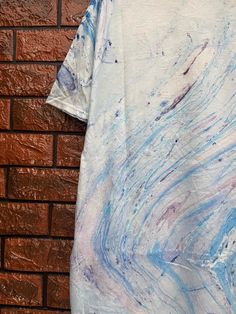 "Vintage 90s Tie Dye Marble Art Hippie T Shirt / Skates Surfing T Shirt / 90s Vibe / 90s Streetwear T Shirt Size L Condition : Good Used Size on tag : L Colour : Marble art tie dye Brand : Unknown Measurement : Armpit to armpit - 21.5\" Length - 29.5\" Material : Cotton Made In: USA THE SHIPPING (Your Choice Please read) 1. The shipping cost is USD 20 via Malaysian Registered Postage With Tracking Number. It will take 2-4 weeks or more for delivery, depends on your custom checking. 2. Add USD 10 Blue Graffiti Print T-shirt For Summer, Tie Dye Graffiti Print Crew Neck Top, Tie Dye Crew Neck Top With Graffiti Print, Tie Dye T-shirt With Graffiti Print, Short Sleeve, Artistic Cotton T-shirt With Abstract Print, Blue Relaxed Fit T-shirt With Graffiti Print, Summer Crew Neck T-shirt With Abstract Print, Cotton Crew Neck T-shirt With Abstract Print, Blue T-shirt With Graffiti Print For Summer