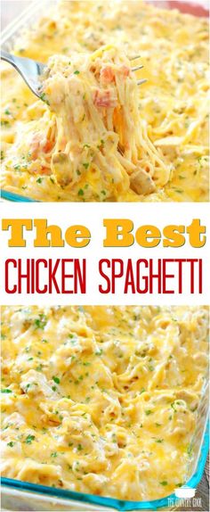 the best chicken spaghetti casserole recipe