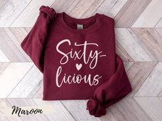 If you are looking for a birthday design that has the perfect blend of font and graphic, this is it! This sweatshirt will look great on you or as a gift. This cozy sweatshirt makes the perfect 60th birthday gifts for women. ▬▬▬▬▬▬▬▬▬▬▬▬▬▬▬▬ Neutral Sweatshirt, 60th Birthday Gifts For Women, Highland Cow Gifts, Witches Broom, Witch Please, Sibling Outfits, Pug Shirt, Cow Shirt, 60th Birthday Gifts