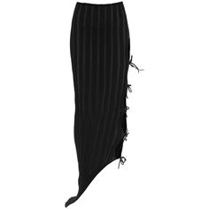 Katrine Long Fitted Skirt By A. Roege Hove Made Of Wide-Ribbed Cotton-Blend Knit With A Straight Cut, Enriched By String Closure Down The Side. The Model Is 177 Cm Tall And Wears A Size M/L.Material: 65%Co 35%NyMade In: ItaliaColor: BlackCollection: Fall - Winter 202261029 Long Fitted Skirt, Creative Clothing, Fitted Skirt, Fashion Killa, Luxury Retail, Straight Cut, Luxury Boutique, Long Skirt, Ballet Skirt