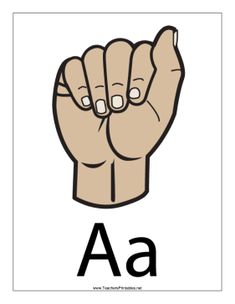 a hand with the letter a in front of it and an image of a fist