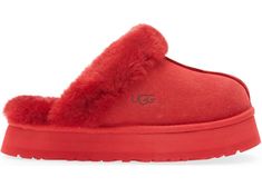 Buy and sell StockX Verified UGG shoes on StockX including the UGG Disquette Slipper Samba Red (Women's) and thousands of other sneakers with price data and release dates. Red Uggs, Cozy Robes, Tlc Outfits, Snowing Outside, Red Stuff, Ugg Scuffette, Disco Style, Ugg Tasman Slippers, Red Slippers