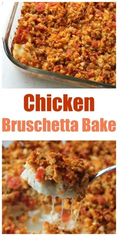 chicken bruschetta bake is an easy and delicious casserole recipe