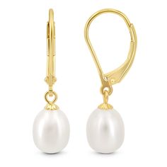 PRICES MAY VARY. Elegant Pearl Drop Earrings: These exquisite pearl drop earrings feature 7-8mm freshwater cultured pearls, making them the perfect addition to any jewelry collection. Ideal for any occasion, these womens earrings exude sophistication and grace. 14K Gold Plated Sterling Silver: Crafted with 14K gold plated sterling silver, these dangle earrings offer a luxurious finish. The earrings silver base ensures durability, while the gold plating adds a touch of elegance to these gold dang Luxury 14k Gold Drop Pearl Earrings, Simple Pearl Earrings, Black Pearl Earrings, Womens Earrings, Silver Pearl Earrings, Simple Pearl, Gold Pearl Earrings, Pearl Earrings Dangle, Freshwater Cultured Pearls