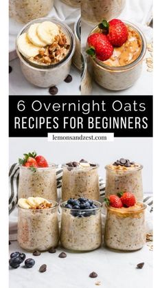 overnight oats Simple Overnight Oats, Easy Overnight Oats Recipes, Easy Overnight Oatmeal, Easiest Breakfast, Easy Overnight Oats