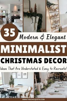 modern and elegant minimalist christmas decor ideas that are understated and easy to recede