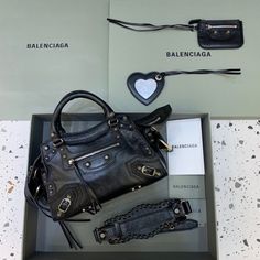 Balen Neo Cagole XS Handbag In Black Black Balenciaga, Motorcycle Bag, Lv Purse, Lv Shoes, Balenciaga Logo, Lv Handbags, Balenciaga Bag, City Bag, Lv Belt