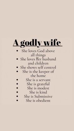 an advertisement with the words'a godly wife'in black on a white background