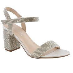 Type: Ankle Strap Block Heel Heel Height: 3.2" Mid Heel Color: Black, Nude, Silver, White Material: Shimmer and Rhinestones Size Run: 12A, 12B, 12D, Collection: Prom, Wedding, Quinceanera Quinceanera Accessories, School Dance Dresses, British Khaki, Ankle Strap Block Heel, Sparkly Heels, Black Hot Pink, Wedding Heels, Prom Wedding, Strap Tops