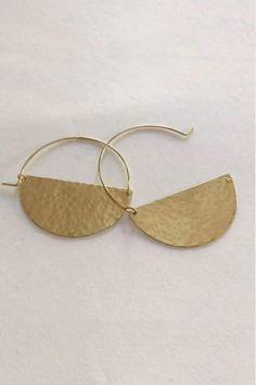 Period Moon Earrings MEAN BLVD Yellow Gold Hammered Metal Hoop Earrings, Yellow Gold Circle Earrings In Brass, Yellow Gold Circle Brass Earrings, Elegant Gold Semi-circle Earrings, Matte Gold Round Tarnish Resistant Earrings, Modern Gold Round Earrings, Matte Gold Round Earrings, Modern Gold Crescent Hoop Earrings, Modern Gold Semi-circle Jewelry