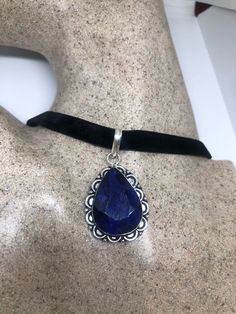 Vintage choker Genuine blue lapis lazuli LOW CONTENT SILVER NOT 925 All jewelry is shipped free in the IS in a nice gift box. Check out our over a THOUSAND great reviews Sapphire Lapis Lazuli Jewelry Gift, Silver Gemstone Choker As Gift, Silver Teardrop Choker For Gift, Royal Blue Pendant Jewelry As Gift, Silver Gemstone Choker Gift, Royal Blue Pendant Jewelry For Gifts, Blue Lapis Lazuli Jewelry For Gifts, Royal Blue Pendant Jewelry Gift, Handmade Sodalite Jewelry As Gift