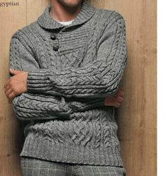 "Men's Sweater Cable Aran KNITTING PATTERN -- Dk Yarn Men's Cable Pullover -- Instant PDF Download --Collar Top Men Sizes -- S, M, L, XL, XXL Yarn - DK This cabled top would make a great present for that special someone in your life. There are 3 types of cables and the cable part is chart based. Happy knitting! Instant-download digital pattern PDF file PDF includes instructions + recommended materials Written in English The Pattern PDF is available for instant download upon payment. Download lin Mens Knit Sweater Pattern, Lidia Crochet Tricot, Aran Knitting Patterns, Crochet Men, Mens Knit Sweater, Knitting Club, Shawl Collar Sweater, Aran Sweater, Knit Men