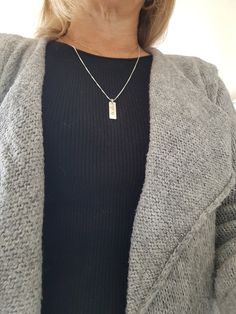 "This beautiful Eshet Chayil Pendant Necklace is the perfect gift for the wonderful woman in your life who embodies strength, courage, and integrity. Eshet Chayil is generally translated as \"Woman of Valor.\" It's a portion from the Book of Proverbs (chapter 31:10-31) \"She is the Eishet Chayil, the Woman of Valor, who sets the tone of love, spirituality, and personal growth for all those around her. To know her is to appreciate her strength and talents...These words are found in the Book of Pr Long Necklace For Anniversary, Everyday Necklace With Rectangular Pendant, Elegant Square Pendant Charm Necklace, Everyday Engraved Charm Necklace, Rectangular Charm Necklaces For Everyday, Rectangular Necklaces For Anniversary, Eshet Chayil, Woman Of Valor, The Book Of Proverbs