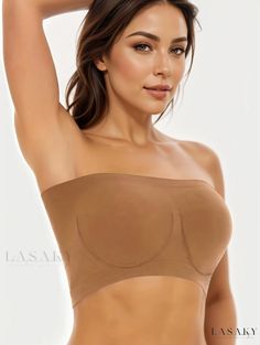 Lasaky - Essential Collection: 5-Pack Plus Size Basic Tube Bra Set - Premium Womens Plus Solid Strapless High Stretch Wireless Bandeau Bra Bundle Tube Top Bra, Tube Bra, Lash Sets, Strapless Bralette, Padded Bralette, Strapless Bandeau, Bandeau Bra, Bandeaus, Yoga Bra