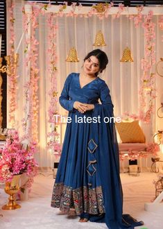 Launching New Designer Party Wear Look Full Heavy Embroidery Sequence Work Gown and Fully Stiched Bottom and Dupatta Ready to Wear Collection 🧵 *Fabric Detail* 🧵 👗 *Gown Fabric* :Faux Georgette With *Full Heavy Embroidery Sequence Work* With and Fancy Latkan Dori *Full Sleeve* 👗 *Gown Inner* : Micro Cotton *(FULLY STITCHED COMPLETE READY TO WEAR)* 👗 *Gown Length* : 53 Inches  👗 *Bottom Fabric* : Micro Cotton  ( *Fully Stiched*) 👗 *Dupatta Fabric* : Heavy Faux Georgette With *Readymade Lace Border*    Country of origin : india 💕*One Level Up*💕 👌*A One Quality Chanderi Dress For Navratri With Traditional Drape, Navratri Chanderi Dress With Traditional Drape, Semi-stitched Traditional Drape Dresses For Navratri, Semi-stitched Dresses For Navratri With Traditional Drape, Semi-stitched Dresses For Navratri, Navratri Semi-stitched Dresses In Traditional Drape, Floor-length Dresses With Resham Embroidery For Navratri, Traditional Long Gown For Festivals, Navratri Anarkali Dress With Traditional Drape