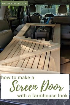 how to make a screen door with a farmhouse look in the back of a truck