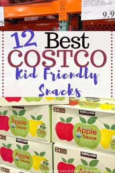 the best costco kid friendly snacks are on display for kids to enjoy and eat