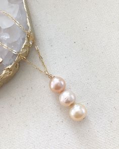 "Champagne Blush Pink Edison Pearl necklace made with 14k gild filled , lobster clasp 18\" long" Elegant Blush Necklace For Gift, Peach Round Necklace Gift, Peach Necklace Gift, Peach Round Necklace For Gift, Round Peach Necklace For Gift, Gift Round Peach Necklace, Elegant Pink 14k Gold-filled Necklace, Elegant Pink 14k Gold Filled Necklaces, Elegant Pink 14k Gold Filled Necklace