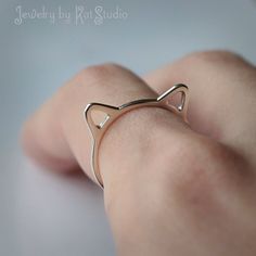 Cat ears ring Crazy Cat Lady cat ring Sterling by Katstudio Marquise Cut Engagement Ring, Lady Cat, Flower Engagement Ring, Wedding Rings Halo, Jewelry By Material, Cat Ring, Broken China, Silver Cat, Cat Accessories