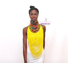 WELAMA NECKLACE beads ankaraafrican print necklace ankara Adjustable Beaded Necklaces For Celebration, White Beaded Necklaces For Festivals, Hand-strung Beaded Necklaces For Festivals, Unique Hand-strung Necklaces, Handmade Yellow Necklaces For Celebration, Yellow Beaded Necklace For Festivals, Yellow Bohemian Necklaces For Festive Occasions, Traditional Yellow Jewelry With 108 Beads, Yellow Necklaces With Colorful Beads For Festivals