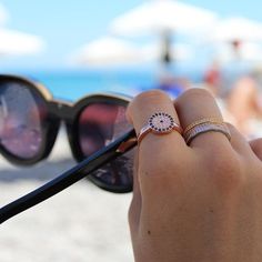 Evil Eye Rose Gold Midi Rings Fine Jewelry, Evil Eye Promise Ring, Round Cubic Zirconia Ring With Diamond Eyes, Round Evil Eye, Evil Eye Design, Jewels Rings, Eye Design, Silver Roses, Silver Rose Gold