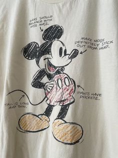 Mickey Mouse Disney Store Graphic T Sized MediumMade in the USA 100% cotton Measurements:21.5" under arm to under arm 26.5" back neck to bottom hem Tiny stain by foot barely noticeable.Perfect for any Disney fan! Mike Mouse, Mickey Sketch, Mickey Mouse Vintage, Clothes Art, Black Piano, Plain Tees, Disney Fan, Michael Stars, Little Red Riding Hood