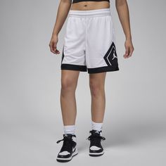 Lessons we all learned from MJ: hoop with your gold chains on, and make sure your gear is as strong as your crossover. Designed for sport as much as they are for style, these shorts feature a 6-inch inseam, breathable mesh with sweat-wicking tech, and a rollable waistband with an internal drawcord. Women Lifestyle, Women Diamond, Nike Dri Fit, Nike Jordan, Michael Jordan, Crossover, Dri Fit, Jordan, Sports Women