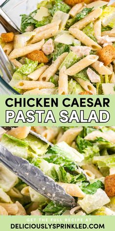 Looking for easy summer BBQ side dishes? Here's a summer salad recipe with penne noodles! It's perfect for your 4th of July food. Creamy with a fun combination of flavors, this Chicken Caesar Pasta Salad is the BEST! Summer Bbq Side Dishes, Creamy Caesar Dressing, Chicken Caesar Pasta, Chicken Pasta Salad Recipes, Caesar Pasta Salad, Caesar Pasta, Chicken Caesar Pasta Salad, Chicken Caesar, Cold Pasta Salad