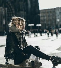 Grey Clothing, Koln, Fall Photo, Woman Sitting, Fashion Man, Edgy Style, Rock Chic