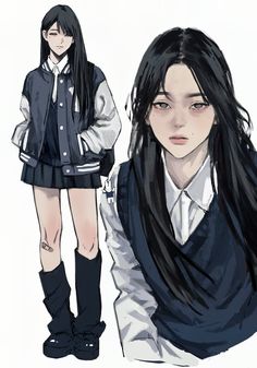 Webtoon Style Drawing, Charectors Design Idea, Asian Oc Art, 2 Artists 1 Base, Webtoon Artstyle, Oc Digital Art, Female Digital Art, Webtoon Inspiration, Webtoon Characters