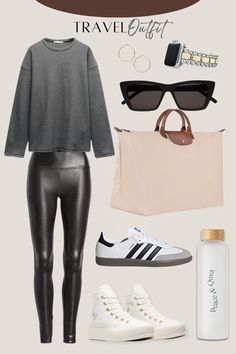 What to Wear With Leather Leggings (Tops, Shoes, And More!) What To Wear With Leather Leggings, Style Leather Leggings, Errands Outfit, Leggings Tops, Minimalist Accessories, Top Ideas, Chambray Shirt