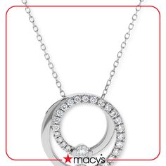 in stock Macy's Diamond Necklace With Round Diamond Accents, Macy's Round Diamond Necklace With Diamond Accents, Macy's White Gold Necklace For Anniversary, Macy's White Gold Anniversary Necklace, Macy's Round Brilliant Cut Necklaces, Macy's White Gold Cubic Zirconia Necklace, Macy's Round Diamond Cut Necklaces, Macy's Round Diamond Cut Necklace, Circular Necklaces With Diamond Accents For Gifts