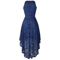 Navy Blue Sleeveless High Low Halter Lace Party Dress Lace Party Dress, Party Dress Women, Lace Party Dresses, Dresses Evening, Women Dresses, High Low, Evening Dresses, Party Dress, Navy Blue