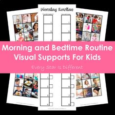 the morning and bedtime routine visual supports for kids to learn how to use them