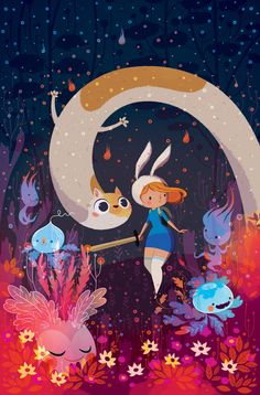 Fionna and Cake - Cover by Lorena Alvarez Gómez, via Behance #illustration 동화 삽화, Jake The Dogs, Princess Bubblegum, Adventure Time Art, Wow Art, Childrens Illustrations, Children's Book Illustration, Cute Illustration, Children Illustration