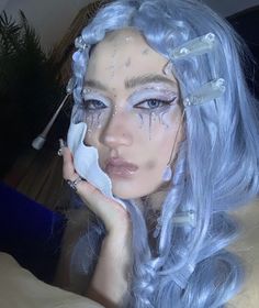 Ice Princess Makeup, 2023 Photoshoot, Makeup Asian, Makeup Photos, Inspo Hair, Princess Makeup, Winter Princess, Heavy Makeup, Prom Ideas