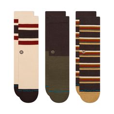 A TRIPLE SET OF SOCKS FOR ANY OCCASION. Miller House, Baseball Accessories, Mill House, Bike Training, Presentation Cards, Stance Socks, Sock Game, Calf Socks, Sock Shop