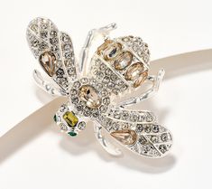 Add instant charm (and subtle symbolism) to any outfit with this buzz-worthy bee pin accented with glass crystals. From the Joan Rivers Classics Collection®. Bee Pin, Crystal Eye, Joan Rivers, Jewelry Pins, Green Crystals, Crystal Glass, Silver Tone, Bee, Crystals