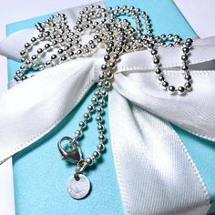 Tiffany Sterling Silver Bead Necklace Chain 34'' · $92.00 Necklace Chain, Sterling Silver Bead, Chains Necklace, Washer Necklace