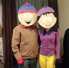 two people in costumes standing next to each other