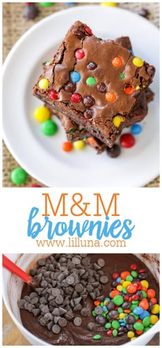 m & m brownies recipe with chocolate and m & m